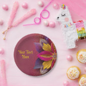 Elegante Blumenhochzeit Pappteller (Party)