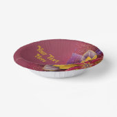 Elegante Blumenhochzeit Pappteller (Gewinkelt)