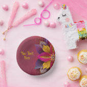 Elegante Blumenhochzeit Pappteller (Party)