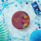 Elegante Blumenhochzeit Pappteller (Party)