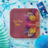 Elegante Blumenhochzeit Pappteller (Party)