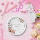 Elegante Blumenhochzeit Pappteller (Party)