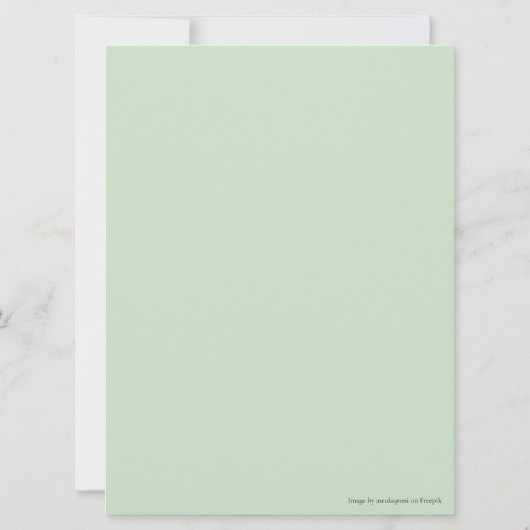 Elegante Blumenhochzeit Personalisiert Einladung (Rückseite)