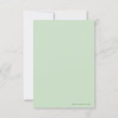 Elegante Blumenhochzeit Personalisiert Save The Date (Rückseite)