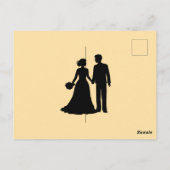 Elegante Blumenhochzeit Postkarte (Rückseite)