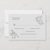 Elegante Blumenhochzeit RSVP Karte (Vorderseite)