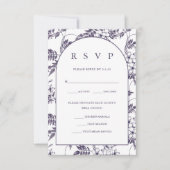 Elegante Blumenhochzeit RSVP Karte (Vorderseite)