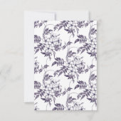 Elegante Blumenhochzeit RSVP Karte (Rückseite)