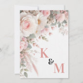 Elegante Blumenhochzeit Save The Date (Rückseite)