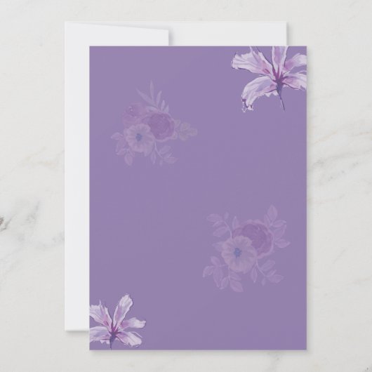 Elegante Blumenhochzeit - Save the Date (Rückseite)