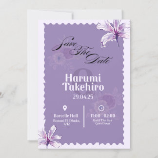 Elegante Blumenhochzeit - Save the Date