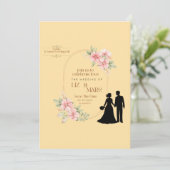 Elegante Blumenhochzeit Save The Date (Stehend Vorderseite)