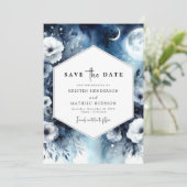 Elegante Blumenhochzeit Save The Date (Stehend Vorderseite)