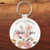 Elegante Blumenhochzeit Schlüsselanhänger (Vorderseite)