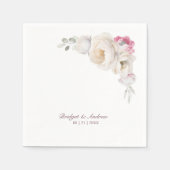Elegante Blumenhochzeit Serviette (Vorderseite)