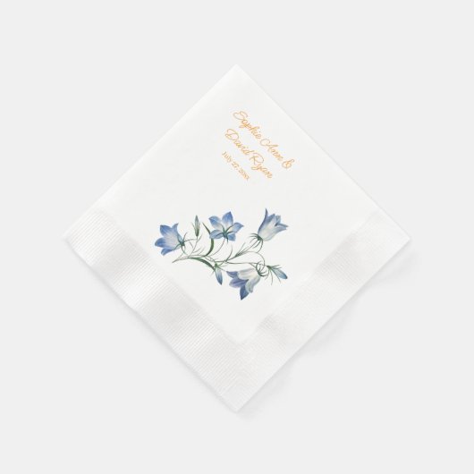Elegante Blumenhochzeit Serviette (Ecke)