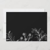 Elegante Blumenhochzeit speichern das Datum Save The Date (Rückseite)