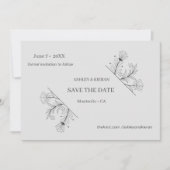 Elegante Blumenhochzeit speichern das Datum Save The Date (Vorderseite)