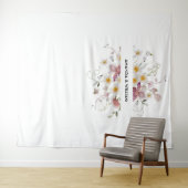 Elegante Blumenhochzeit Wandteppich (Beispiel (Horizontal))