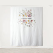 Elegante Blumenhochzeit Wandteppich (Vorderseite)