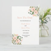 Elegante Blumenhochzeiten speichern das Datum der  Save The Date (Stehend Vorderseite)