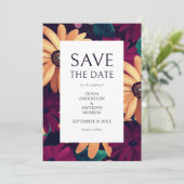 Elegante Blumenhochzeiten speichern das Datum Save The Date (Stehend Vorderseite)