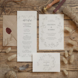 Elegante Blumenhochzeiten speichern das Datum Save The Date