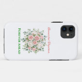 Elegante Blumenhochzeitsuhr Case-Mate iPhone Hülle (Rückseite (Horizontal))