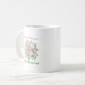 Elegante Blumenhochzeitsuhr Kaffeetasse (Vorderseite Links)