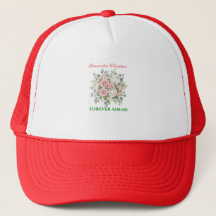 Elegante Blumenhochzeitsuhr Truckerkappe