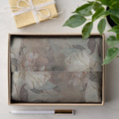 Elegante Blumenimpressionismus Monogram Decoupage Seidenpapier (Geschenk)