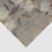 Elegante Blumenimpressionismus Monogram Decoupage Seidenpapier (Detail)