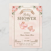 Elegante Blumenjungen Einladung (Vorne/Hinten)