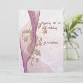 Elegante Blumenkarte 70. Geburtstag Einladung (Stehend Vorderseite)