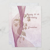 Elegante Blumenkarte 70. Geburtstag Einladung (Vorne/Hinten)