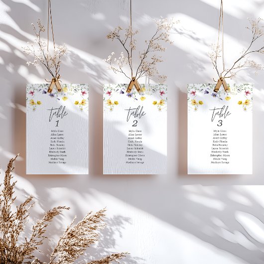 Elegante Blumenkarte Boho Wedding Einladung