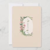 Elegante Blumenkarte Dankeschön Karte (Rückseite)