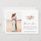 Elegante Blumenkarte Dankeschön Karte (Vorderseite)