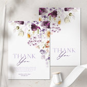 Elegante Blumenkarte Dankeschön Karte