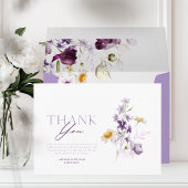 Elegante Blumenkarte Dankeschön Karte