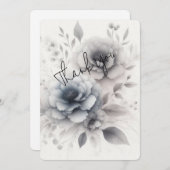 Elegante Blumenkarte Dankeschön Karte (Vorne/Hinten)