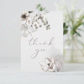 Elegante Blumenkarte Dankeschön Karte (Stehend Vorderseite)
