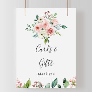 Elegante Blumenkarten im Herbst und Geschenke Unte Poster