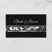 Elegante Blumenkarten mit Tischplatzierung Platzkarte (Rückseite)