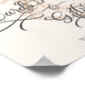 Elegante Blumenkarten und Geschenke mit Schleife Poster (Ecke)