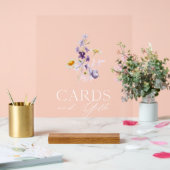 Elegante Blumenkarten und Geschenke-Zeichen Acrylschild (Hochzeit)