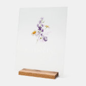 Elegante Blumenkarten und Geschenke-Zeichen Acrylschild (Winkel)