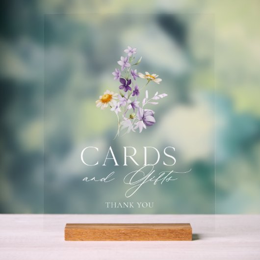 Elegante Blumenkarten und Geschenke-Zeichen Acrylschild (Neutral)
