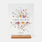 Elegante Blumenkarten und Geschenke-Zeichen Acrylschild (Vorderseite)