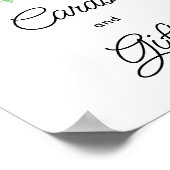 Elegante Blumenkarten und Geschenkplakate Poster (Ecke)